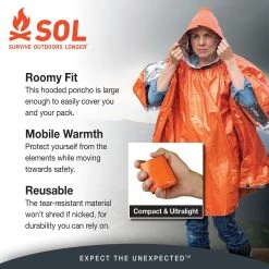 Adventure Medical Kits SOL Heat Reflective Poncho -Sports store 0140 6001 NOCOLOR TEC