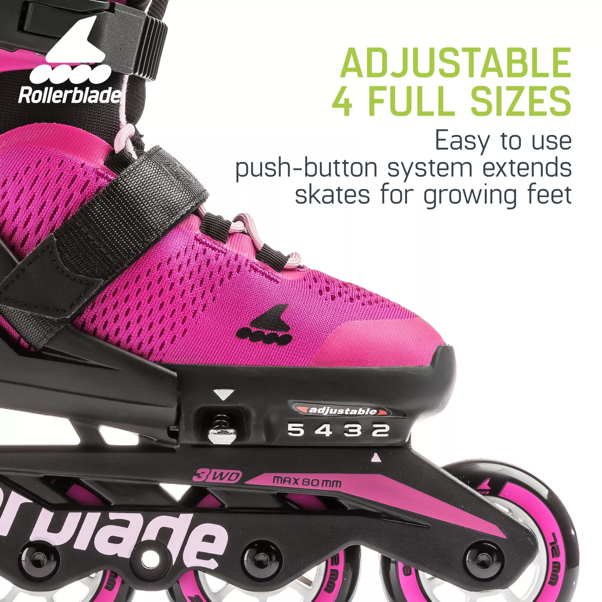 Rollerblade Girls' Microblade Adjustable Inline Skates 10 Rollerblade Girls' Microblade Adjustable Inline Skates - Image 8