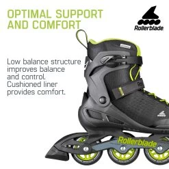 Rollerblade Men's Zetrablade Elite Inline Skates -Sports store 079670001A1 BlackLime DET