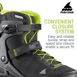Rollerblade Men's Zetrablade Elite Inline Skates -Sports store 079670001A1 BlackLime DET alt3