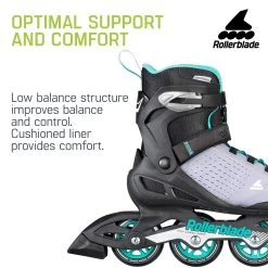 Rollerblade Women's Zetrablade Elite Inline Skates -Sports store 07967100N05 BlackLightBlue DET alt1