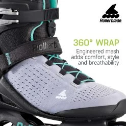 Rollerblade Women's Zetrablade Elite Inline Skates -Sports store 07967100N05 BlackLightBlue DET alt2