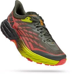 HOKA Men's Speedgoat 5 Trail Running Shoes -Sports store 1123157TFST DarkSageGreenRedOrang AR