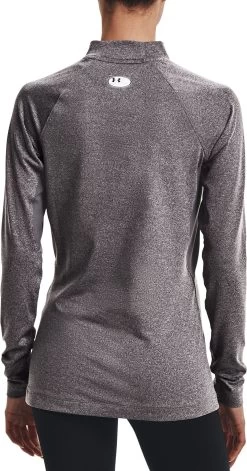 Under Armour Women's Authentics Mockneck Pullover 2.0 -Sports store 1368702 019 CharcoalLightHeather MODBCK