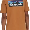 Patagonia Men's P-6 Logo Responsibili-Tee Short Sleeve T-Shirt 1 Patagonia Men's P-6 Logo Responsibili-Tee Short Sleeve T-Shirt -Sports store 19PTGMMSP6LGRSPNSAPT Cloudberry Orange