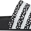 Adidas Women's Adilette OG Slides -Sports store 20ADIWWDLTTGWHTRDOPE Black White Black