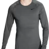 Nike Men's Pro Warm Long Sleeve Shirt 2 Nike Men's Pro Warm Long Sleeve Shirt -Sports store 20NIKMMNPTPWRMLSCAPT Iron Grey Black