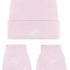Nike Girls' Futura Beanie And Gloves Set -Sports store 21NIKGFTRBNGLVSTXCLD Pink Foam