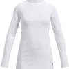 Under Armour Girls' ColdGear Long Sleeve Mock Neck Shirt -Sports store 21UARGRMRMCKNCKXXAPT White