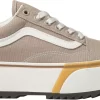 Vans Canvas Old Skool Stacked Platform Shoes 1 Vans Canvas Old Skool Stacked Platform Shoes -Sports store 21VANWLDSKLSTCKDWFTW Cobblestone