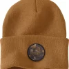 Carhartt Knit Watercolor Patch Beanie 1 Carhartt Knit Watercolor Patch Beanie -Sports store 22CTTAKNTWTRCLRPTAOA Carhartt Brown