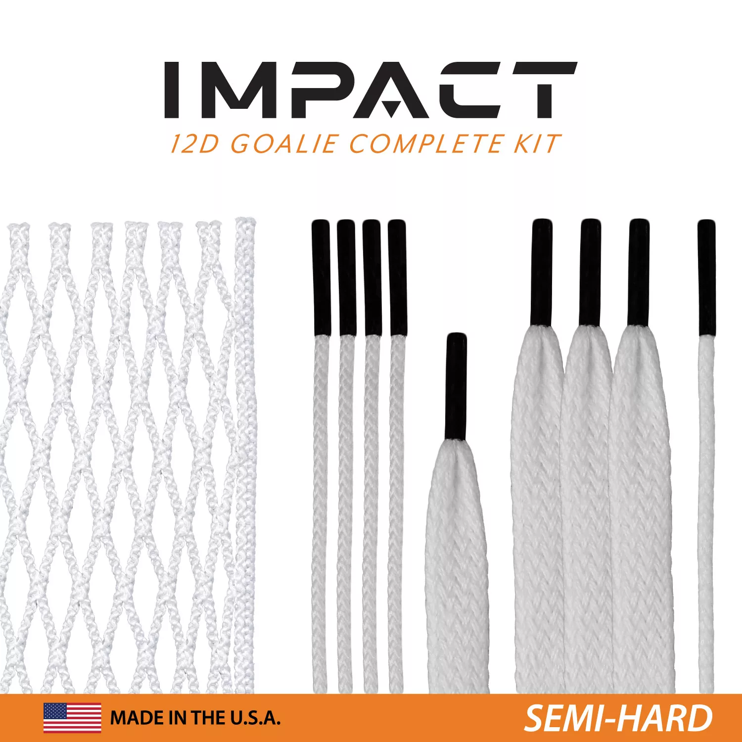 ECD Impact Lacrosse Goalie Semi-Hard Mesh Complete Kit 3 ECD Impact Lacrosse Goalie Semi-Hard Mesh Complete Kit