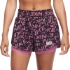 Nike Women's Dri-FIT One High-Waisted 3" 2-in-1 Shorts -Sports store 22NIKWNKNHR2N1SHRAPB Cosmic Fuchsia Print
