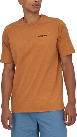 Patagonia Men's P-6 Logo Responsibili-Tee Short Sleeve T-Shirt -Sports store 38504Z CloudberryOrange MODFRT