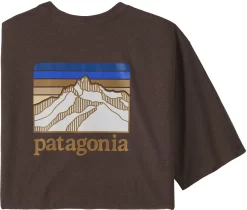 Patagonia Men's Line Logo Ridge Pocket Responsibili-Tee Short Sleeve T-Shirt -Sports store 38511 ConeBrown DET