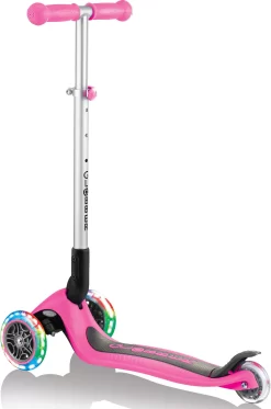 Globber Primo Foldable Light Up Scooter -Sports store 432 110 DeepPink BCK