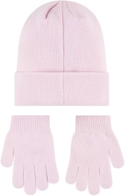 Nike Girls' Futura Beanie And Gloves Set -Sports store 4A2960 A9Y PinkFoam BCK