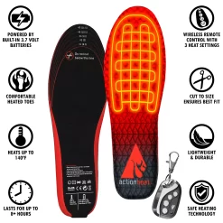 ActionHeat Adult Rechargeable Heated Insoles -Sports store AH INS LI 01 Black DET alt9