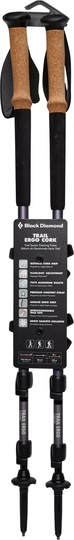 Black Diamond Trail Ergo Cork Trekking Poles -Sports store BD1125061007 ALL Granite DET alt1