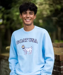 GOAT USA Big Goat Crewneck Sweatshirt -Sports store Big20Goat20Crew20Carolina20Blue