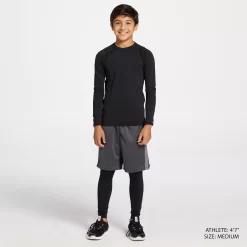 DSG Boys' Cold Weather Compression Crew Long Sleeve Shirt 15 DSG Boys' Cold Weather Compression Crew Long Sleeve Shirt -Sports store DAB69600 PureBlack MODSTLAD alt1