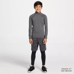 DSG Boys' Cold Weather Compression Mock Neck Long Sleeve Shirt 15 DSG Boys' Cold Weather Compression Mock Neck Long Sleeve Shirt -Sports store DAB69601N DarkheatherGrey MODSTLAD alt1