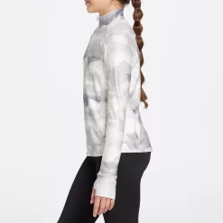 DSG Girls' Cold Weather Compression 1/4 Zip Pullover -Sports store DAG21501PRT MountainCamoNeutral MODSDE