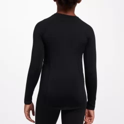 DSG Girls' Cold Weather Compression Crew Neck Long Sleeve Shirt -Sports store DAG49600 PureBlack MODBCK