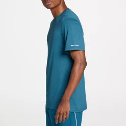 DSG Men's Short Sleeve Run T-Shirt -Sports store DAM12204 BrilliantTeal MODSDE