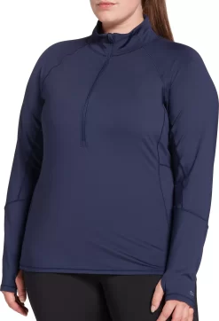 DSG Women's Cold Weather Compression 1/4 Zip Pullover 15 DSG Women's Cold Weather Compression 1/4 Zip Pullover -Sports store DAW20602 InkspotBlue MODFRT alt1