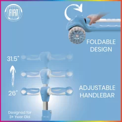Fiat Youth Glow Kick Scooter -Sports store FTKSB5500 FTKSB5500BL Blue DET