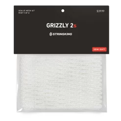 StringKing Grizzly 2s Semi-Soft Goalie Mesh -Sports store GRZ2S White PKG
