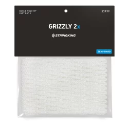 StringKing Grizzly 2x Semi-Hard Goalie Mesh 7 StringKing Grizzly 2x Semi-Hard Goalie Mesh -Sports store GRZ2X White PKG