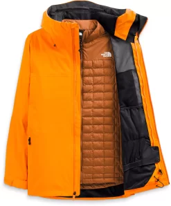 The North Face Men's ThermoBall Eco Snow Triclimate 3-in-1 Jacket 15 The North Face Men's ThermoBall Eco Snow Triclimate 3-in-1 Jacket -Sports store NF0A4P7M 7Q5 ConeOrangeLeatherBrown FRT