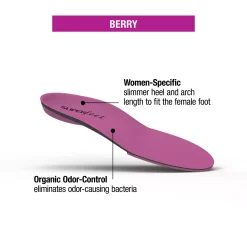 Superfeet Women's BERRY Insoles 9 Superfeet Women's BERRY Insoles -Sports store SF64 Burgundy TEC alt1