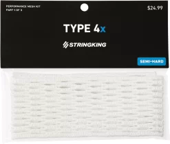 StringKing Type 4X Semi-Hard Lacrosse Mesh Kit 5 StringKing Type 4X Semi-Hard Lacrosse Mesh Kit -Sports store SKPK402 White PKG