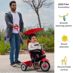 SmarTrike Toddler Toy Zoom 4-in-1 Trike -Sports store ST3190502 Red DET alt1