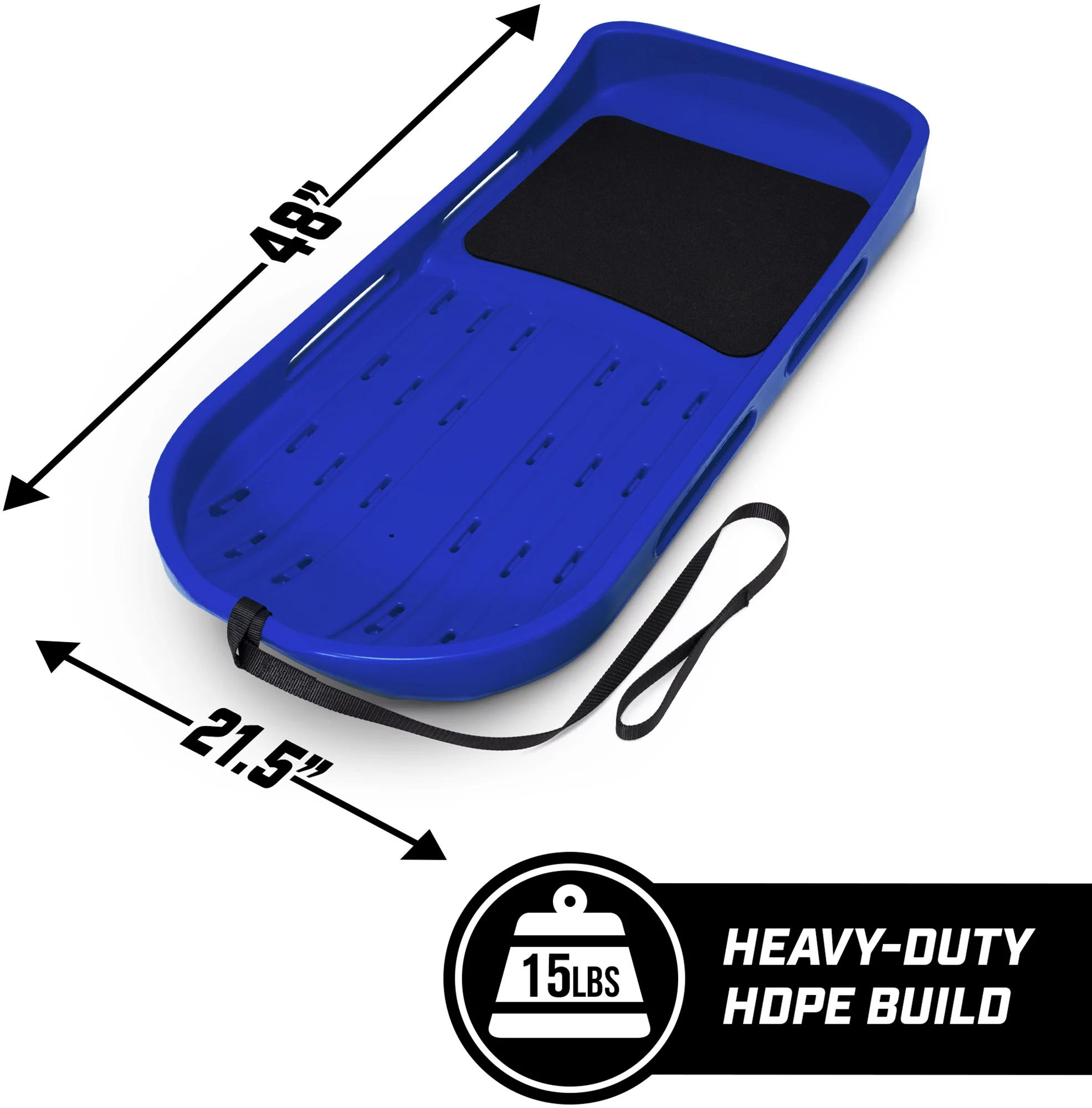 GoSports 48" 2-Person Premium Snow Sled 4 GoSports 48" 2-Person Premium Snow Sled - Image 2