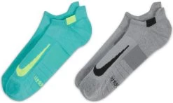 Nike Multiplier Running No-Show Socks - 2 Pack -Sports store SX7554Z 929 LtSmokeGrey SET