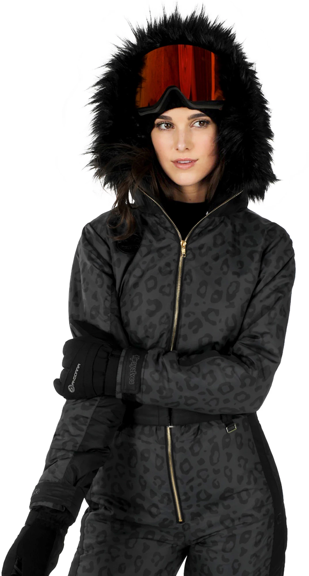 Tipsy Elves Women's Midnight Leopard Snow Suit 6 Tipsy Elves Women's Midnight Leopard Snow Suit - Image 4