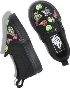 Vans Toddler Classic Slip-On Trippy Drip Glow Shoes -Sports store VN0A5EFKBG9 BlackMulti TOP