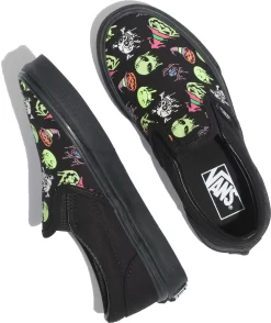 Vans Kids' Preschool Classic Slip-On Trippy Drip Glow Shoes -Sports store VN0A7Q5GBG9 BlackMulti TOP