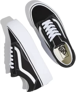 Vans Women's Old Skool Stackform Shoes -Sports store VN0A7Q5M6BTF BlackWhite TOP