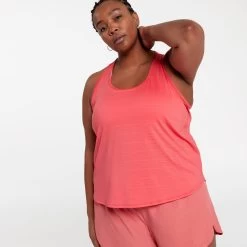 CALIA Women's Scoop Neck Racer Tank Top -Sports store WAX11205 AquaticCoral MODFRT alt1